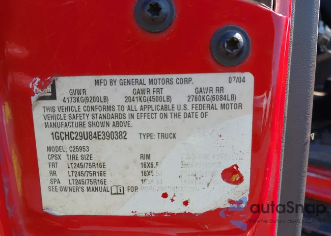 1GCHC29U84E390382: 43179315