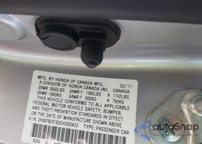 2HGFB2F50CH300433: 43179329