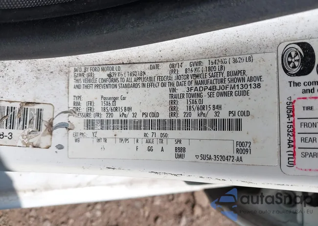 3FADP4BJ0FM130138: 43179422