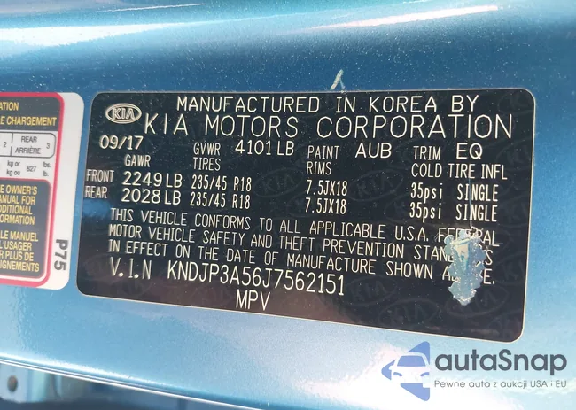 KNDJP3A56J7562151: 43179541