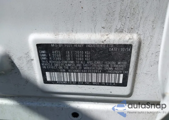 4S3BMBC68E3028854: 43179580