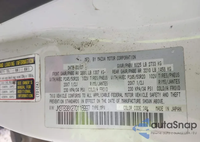 JM3TB38Y270116997: 43179583