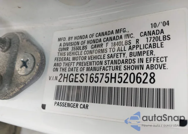 2HGES16575H520628: 43178704