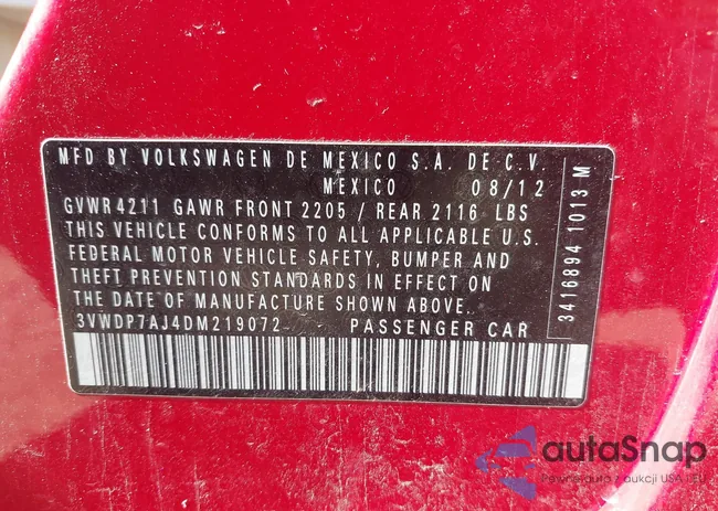 3VWDP7AJ4DM219072: 43178736