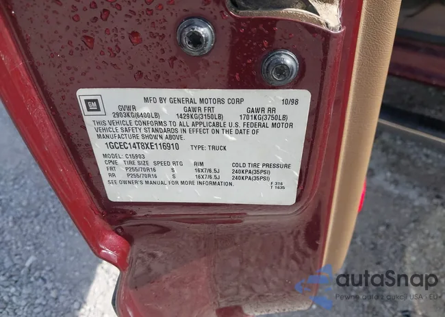 1GCEC14T8XE116910: 43178792