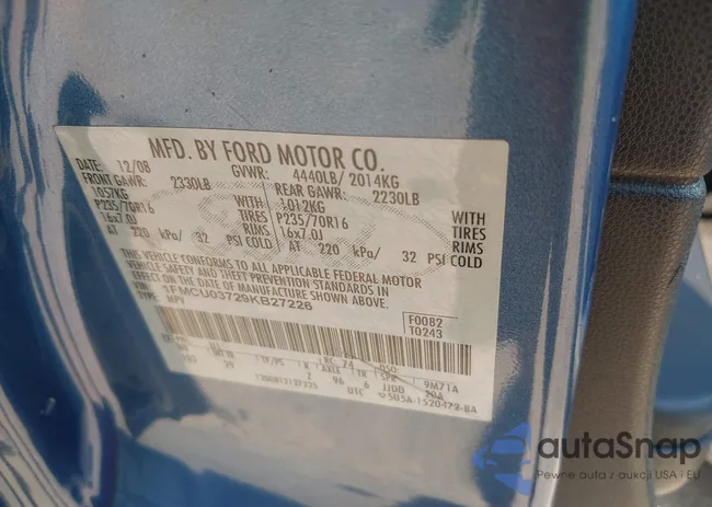 1FMCU03729KB27226: 43178803