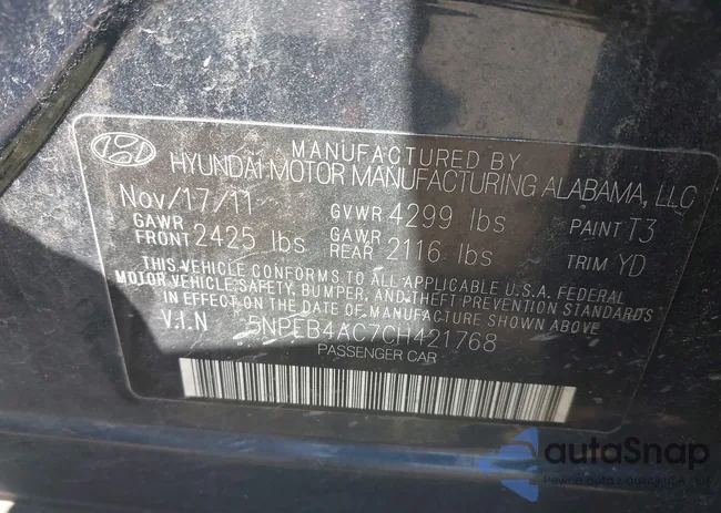 5NPEB4AC7CH421768: 43178897