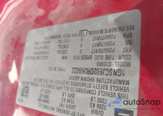 1GNSCJE02DR268622: 43178927