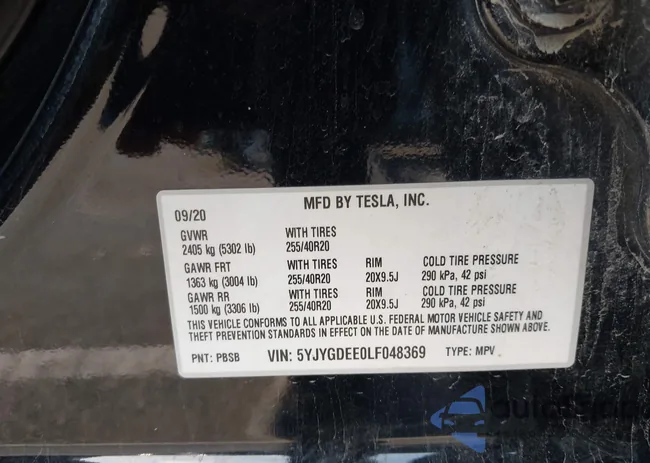 5YJYGDEE0LF048369: 43180139