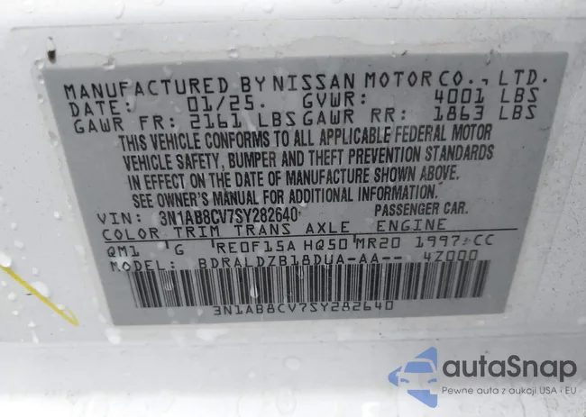 3N1AB8CV7SY282640: 43180152