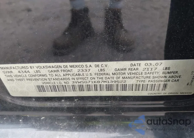 3VWSG71K87M139522: 43180232