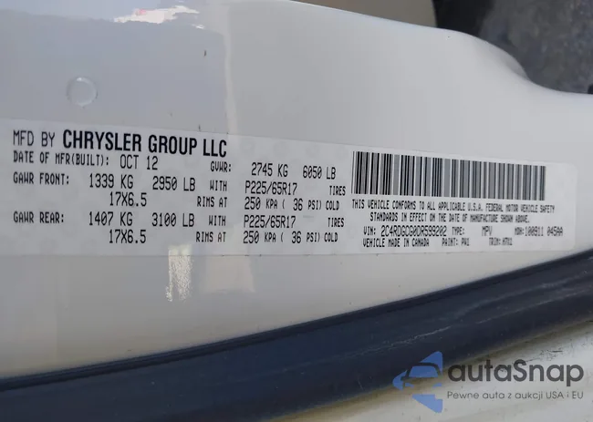 2C4RDGCG0DR599202: 43180247