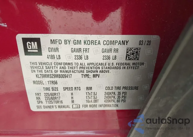 KL79MMS29MB009417: 43180257