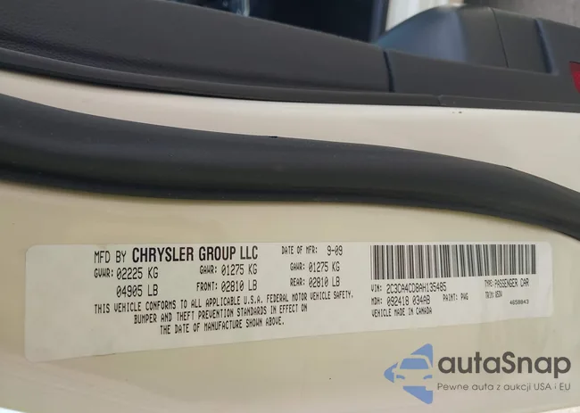 2C3CA4CD8AH135485: 43180286