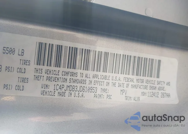 1C4PJMDB3JD610953: 43180305