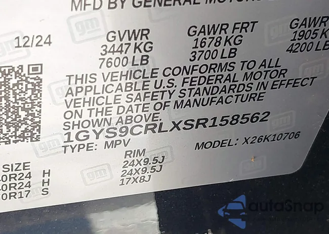 1GYS9CRLXSR158562: 43180423