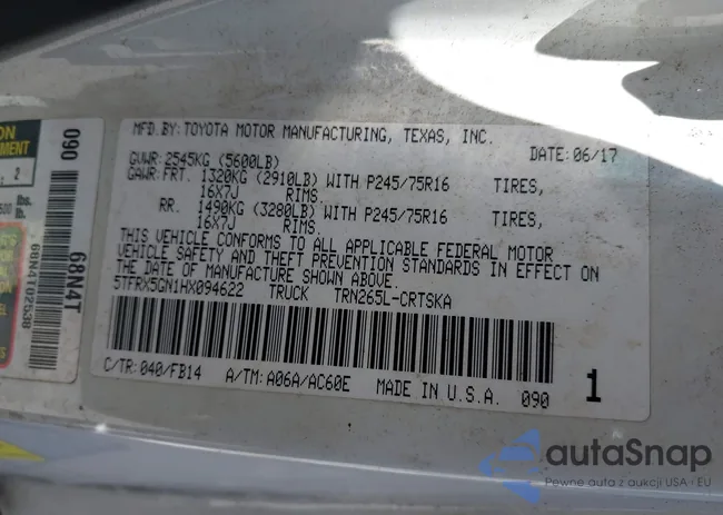 5TFRX5GN1HX094622: 43180553