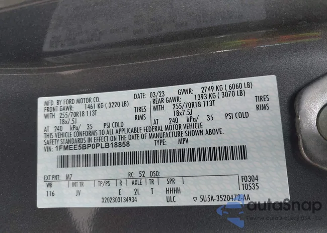 1FMEE5BP0PLB18858: 43179647