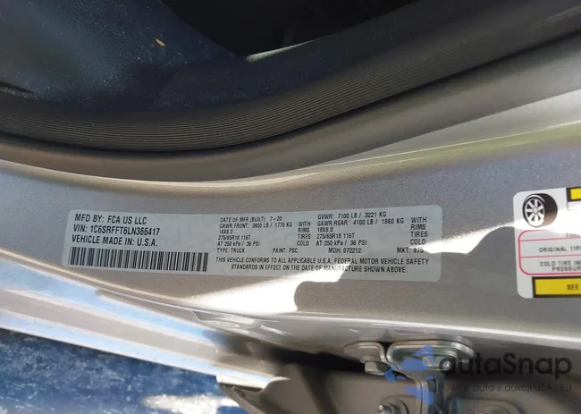 1C6SRFFT6LN366417: 43179733