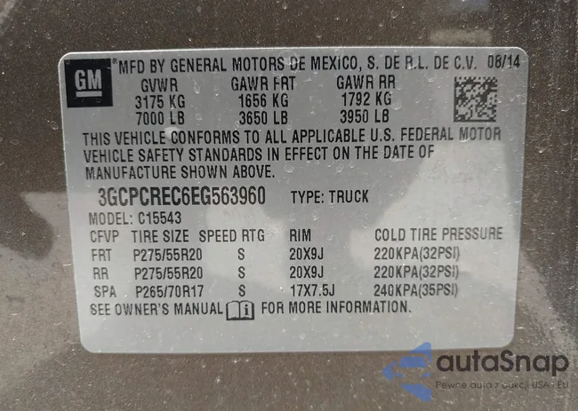 3GCPCREC6EG563960: 43179752