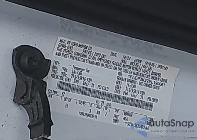 1FADP3K22EL190067: 43179935