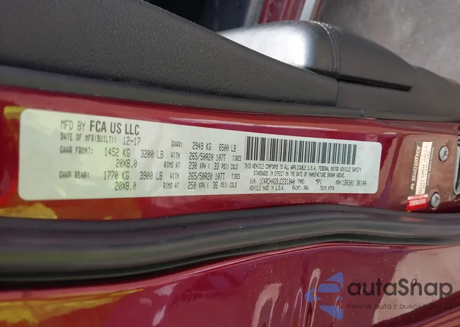 1C4RDHAG9JC231940: 43181084