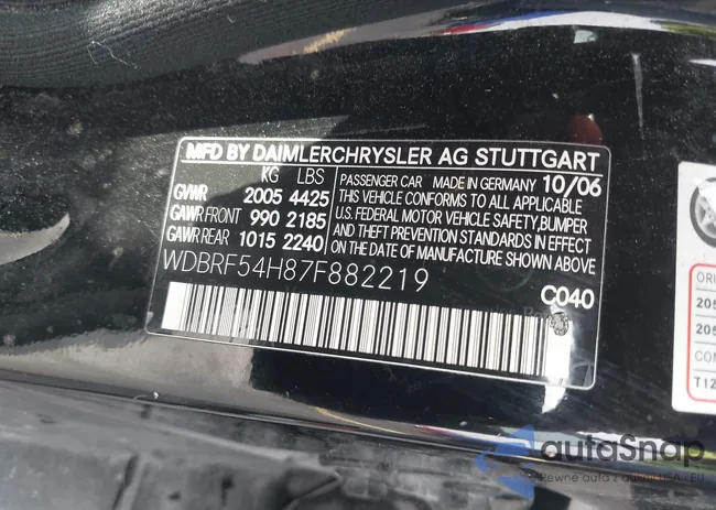 WDBRF54H87F882219: 43181213