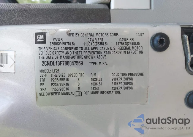 2CNDL13F786047569: 43181285