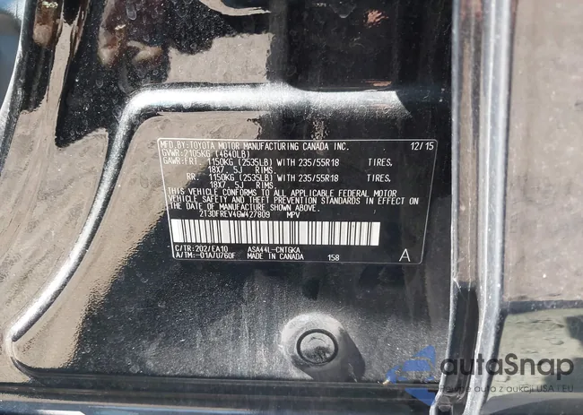 2T3DFREV4GW427809: 43181332