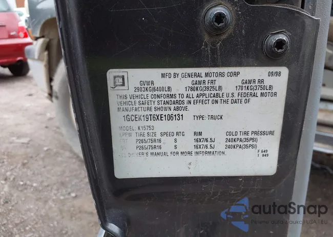 1GCEK19T6XE106131: 43181384