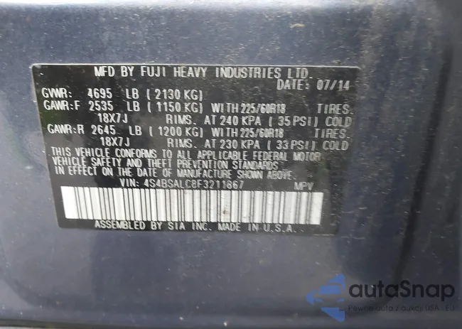 4S4BSALC8F3211867: 43181502