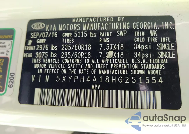 5XYPH4A18HG251554: 43180589