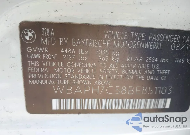 WBAPH7C58BE851103: 43180719