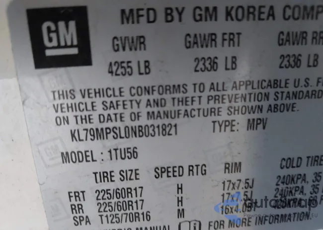 KL79MPSL0NB031821: 43180744