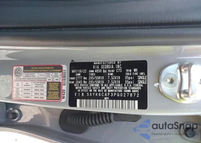 5XYK6CAF3PG027872: 43180752