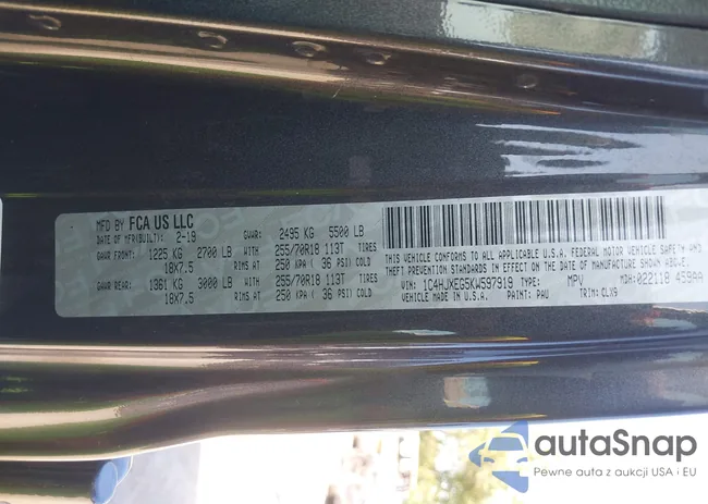 1C4HJXEG5KW597919: 43180801