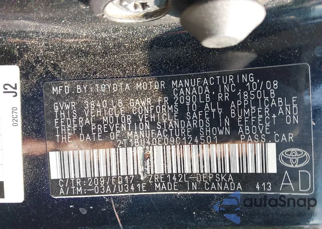 2T1BU40E09C124501: 43180823