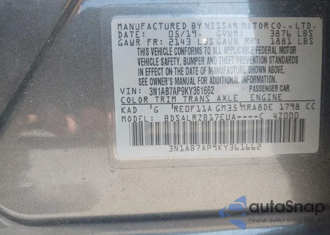 3N1AB7AP9KY361662: 43180831