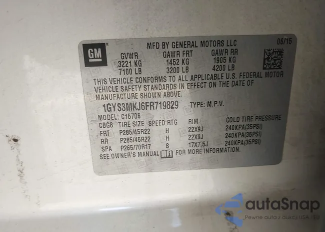 1GYS3MKJ6FR719829: 43180952