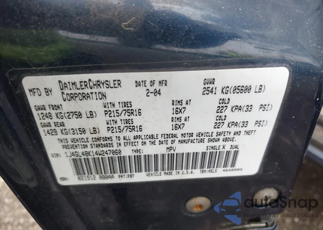 1J4GL48K14W247060: 43182074