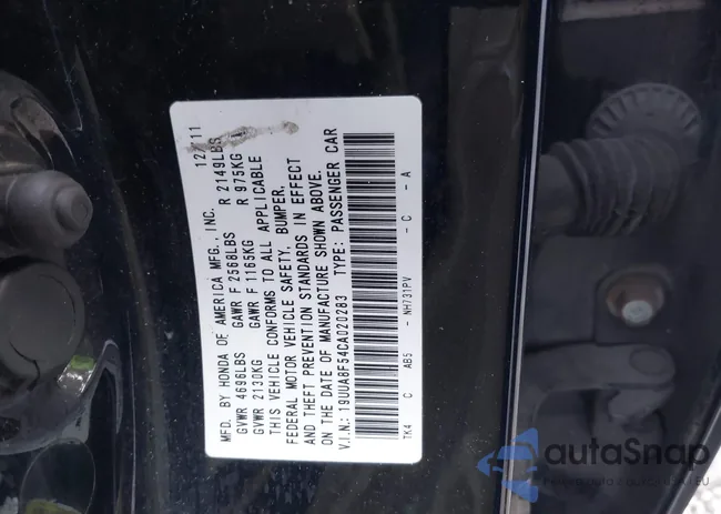 19UUA8F54CA020283: 43182277