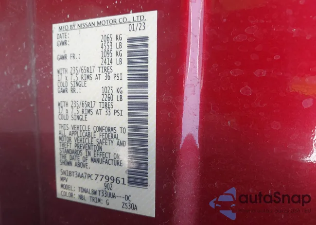 5N1BT3AA7PC779961: 43182351