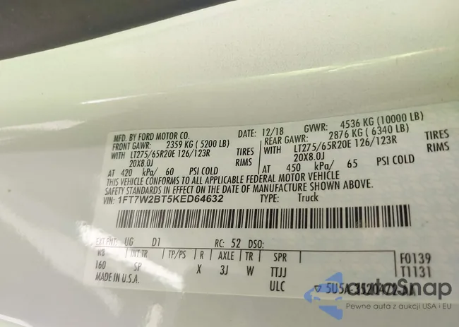 1FT7W2BT5KED64632: 43182366