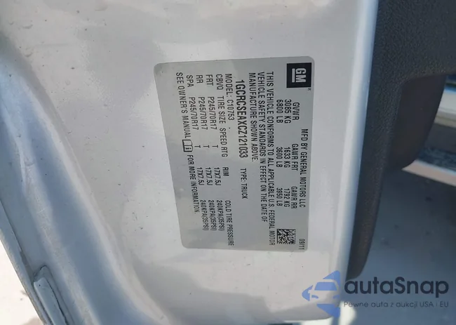 1GCRCSEAXCZ121033: 43182452