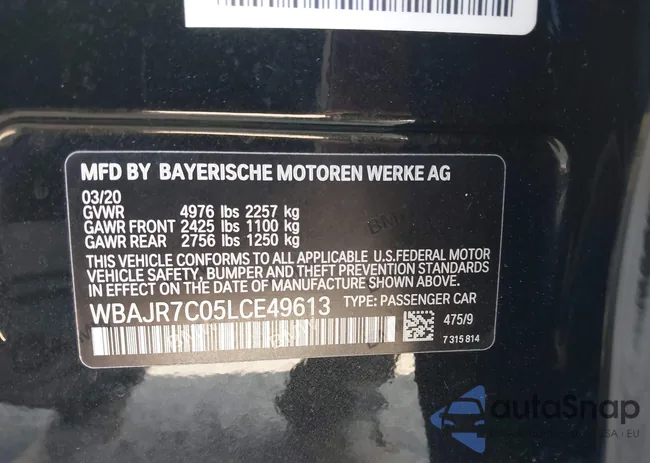 WBAJR7C05LCE49613: 43182464