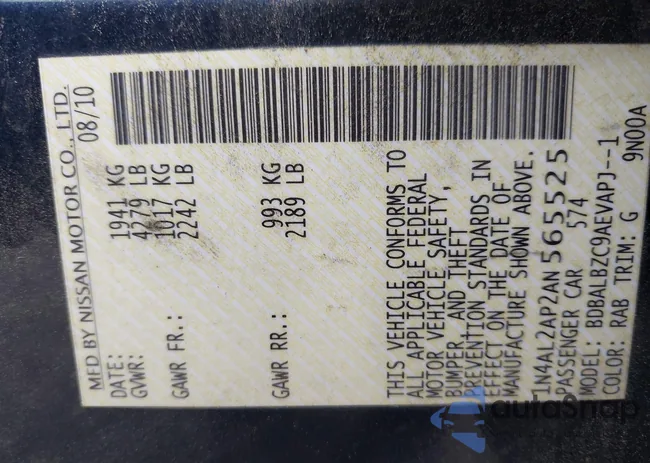 1N4AL2AP2AN565525: 43182526