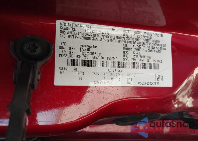 1FADP5CU1DL535518: 43181597