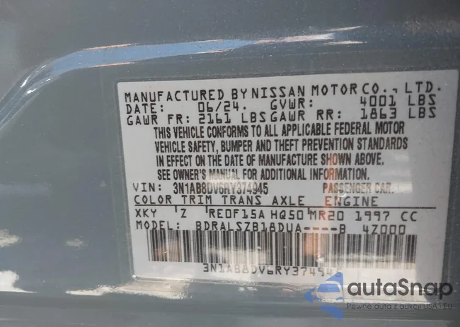 3N1AB8DV6RY374945: 43181640