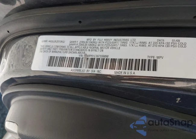 4S4BP61C397339898: 43181642