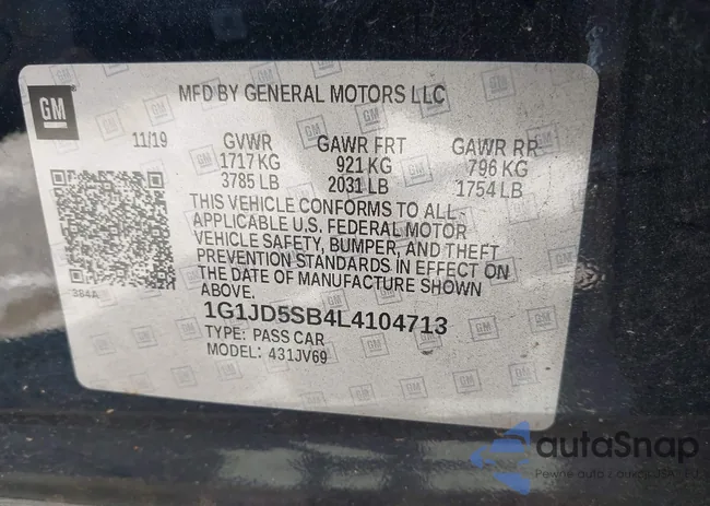 1G1JD5SB4L4104713: 43181661